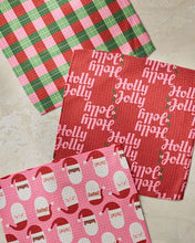 Load image into Gallery viewer, Geometry Dishcloth: Holly Jolly Santa