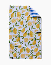 Load image into Gallery viewer, Geometry Double Sided Kitchen Tea Towel: Lemon Bliss