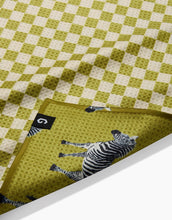 Load image into Gallery viewer, Geometry Double Sided Kitchen Tea Towel: Zebra Way