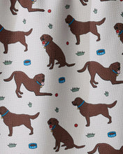 Load image into Gallery viewer, Geometry Kitchen Tea Towel: Lab Pals (Chocolate Lab)