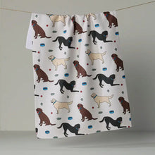 Load image into Gallery viewer, Geometry Kitchen Tea Towel: Lab Pals (Multi Lab)