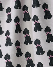 Load image into Gallery viewer, Geometry Kitchen Tea Towel: Poodle Parade (Black)