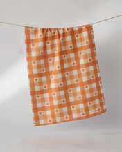 Load image into Gallery viewer, Geometry Kitchen Tea Towel: Pumpkin Check