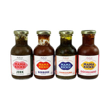 Load image into Gallery viewer, Mama Kicks! Sauces 9 oz. glass bottle