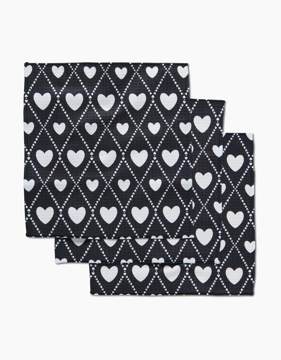 Geometry Lux Washcloth: Onyx Love Lattice