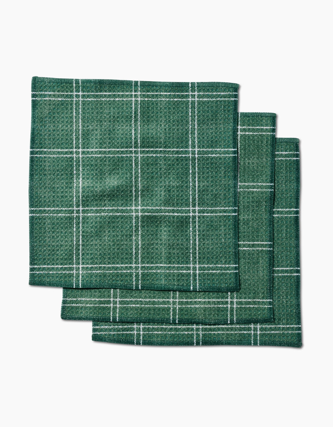 Geometry Dishcloth: Pine Forest Plaid
