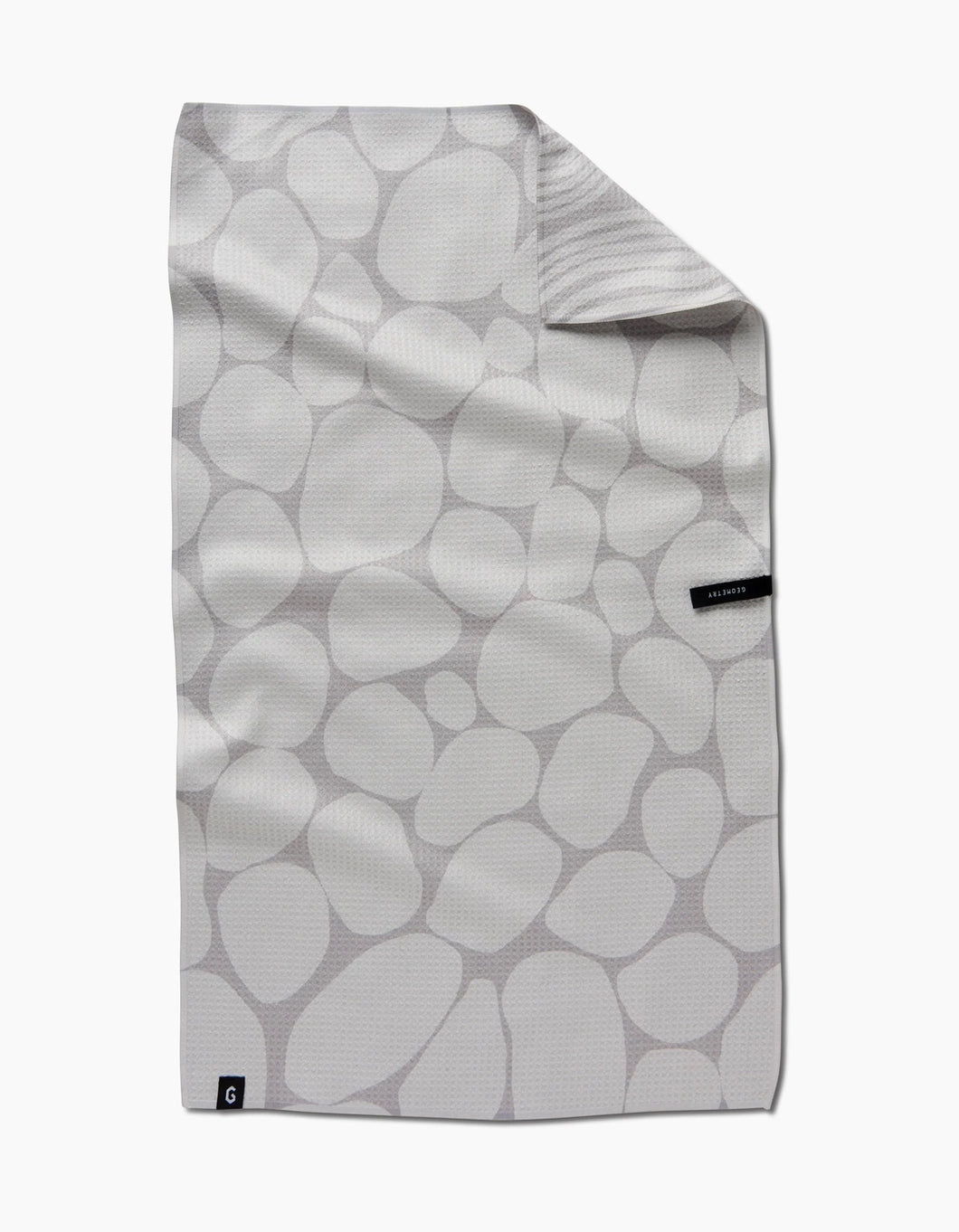 Geometry Double Sided Kitchen Tea Towel: Stone