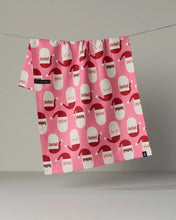 Load image into Gallery viewer, Geometry Luxe Kitchen Towel: Jolly Santas
