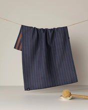 Load image into Gallery viewer, Geometry Luxe Kitchen Towel: Midnight Stripe

