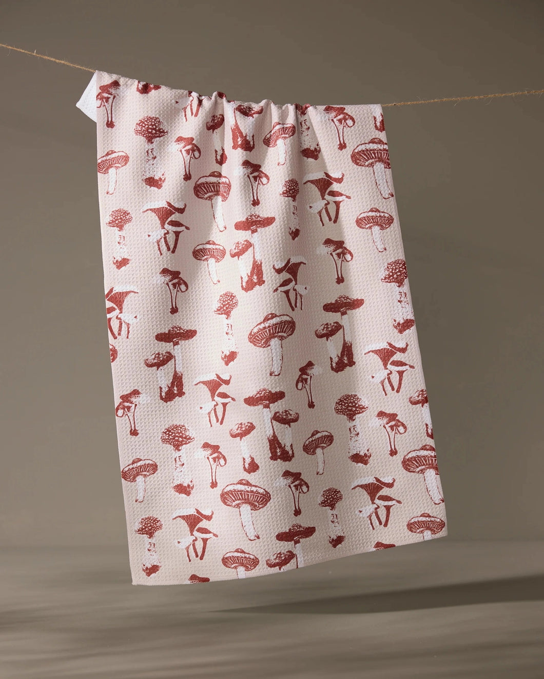 Geometry Kitchen Tea Towel: Autumn Mushrooms