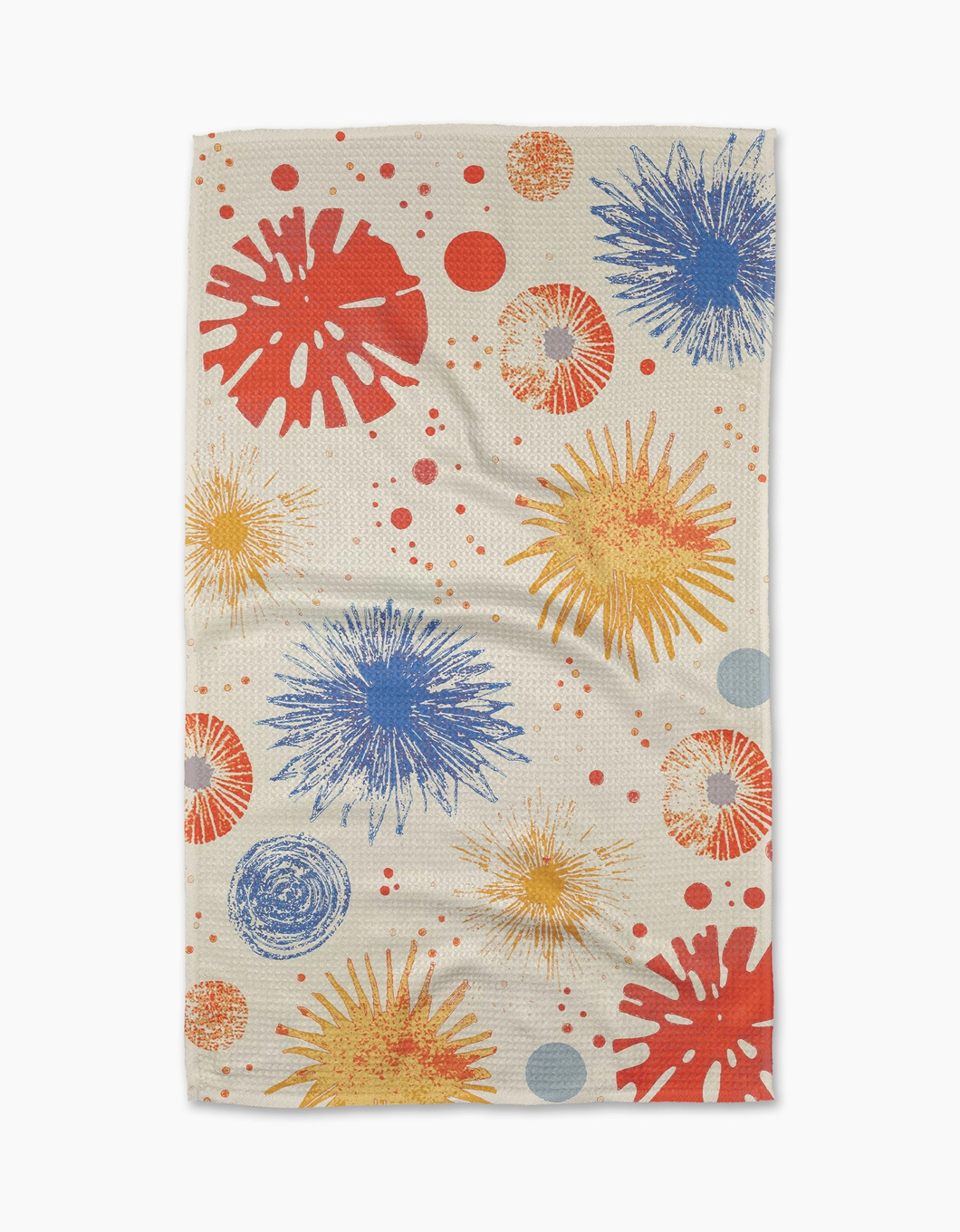 Geometry Kitchen Tea Towel: Bursting Skies White
