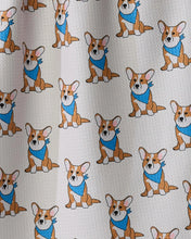 Load image into Gallery viewer, Geometry Kitchen Tea Towel: Corgi Pals (Blue)
