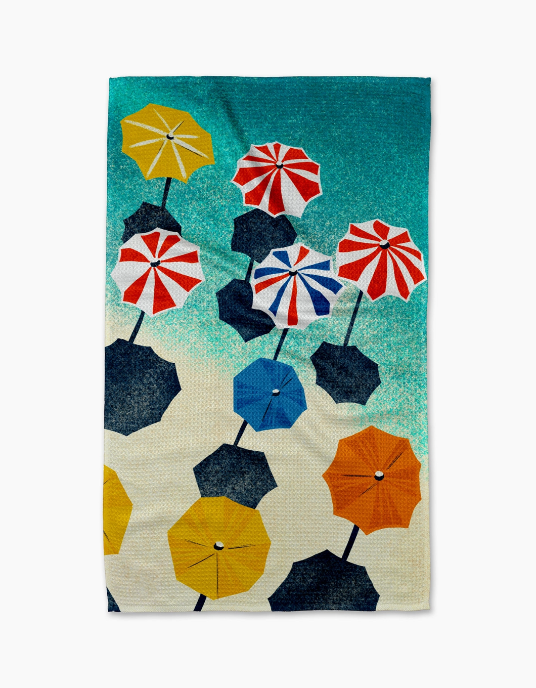 Geometry Kitchen Tea Towel: Dancing Umbrellas