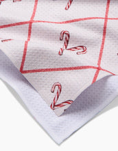 Load image into Gallery viewer, Geometry Kitchen Tea Towel: Festive Candy Canes

