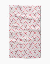 Load image into Gallery viewer, Geometry Kitchen Tea Towel: Festive Candy Canes
