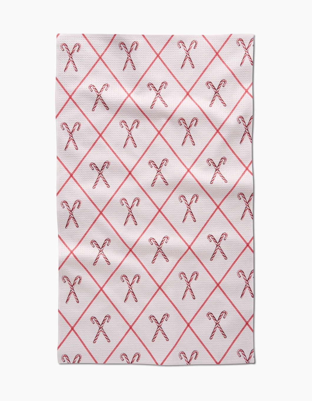 Geometry Kitchen Tea Towel: Festive Candy Canes
