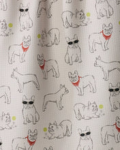 Load image into Gallery viewer, Geometry Kitchen Tea Towel: Frenchie Frolic (Poppy)
