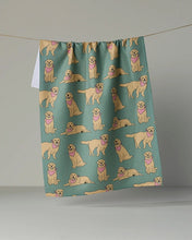 Load image into Gallery viewer, Geometry Kitchen Tea Towel: Golden Days (Sage)

