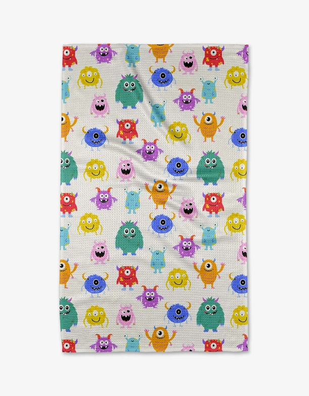 Geometry Kitchen Tea Towel: Goofy Critters
