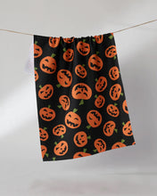 Load image into Gallery viewer, Geometry Kitchen Tea Towel: Gourd Gang (Black)
