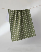Load image into Gallery viewer, Geometry Kitchen Tea Towel: Green Gables
