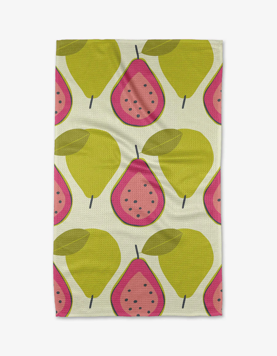 Geometry Kitchen Tea Towel: Guava Groove