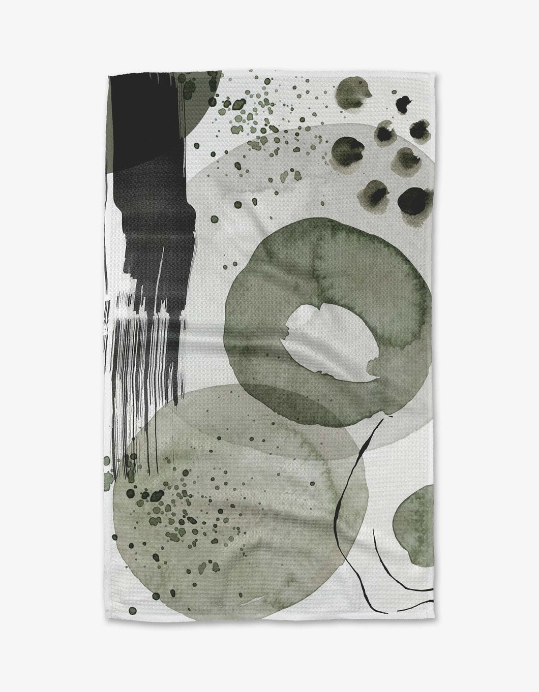 Geometry Kitchen Tea Towel: Hunter Abstract