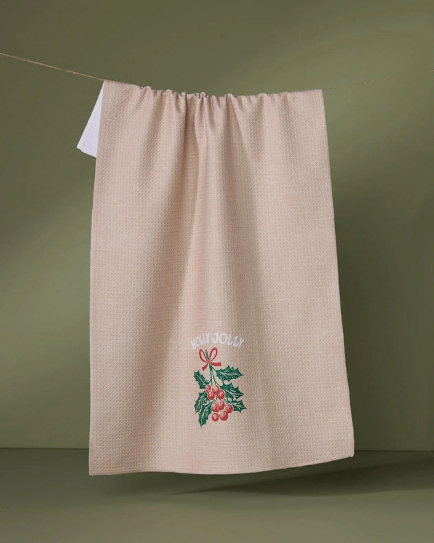 Geometry Kitchen Tea Towel: Merryberry