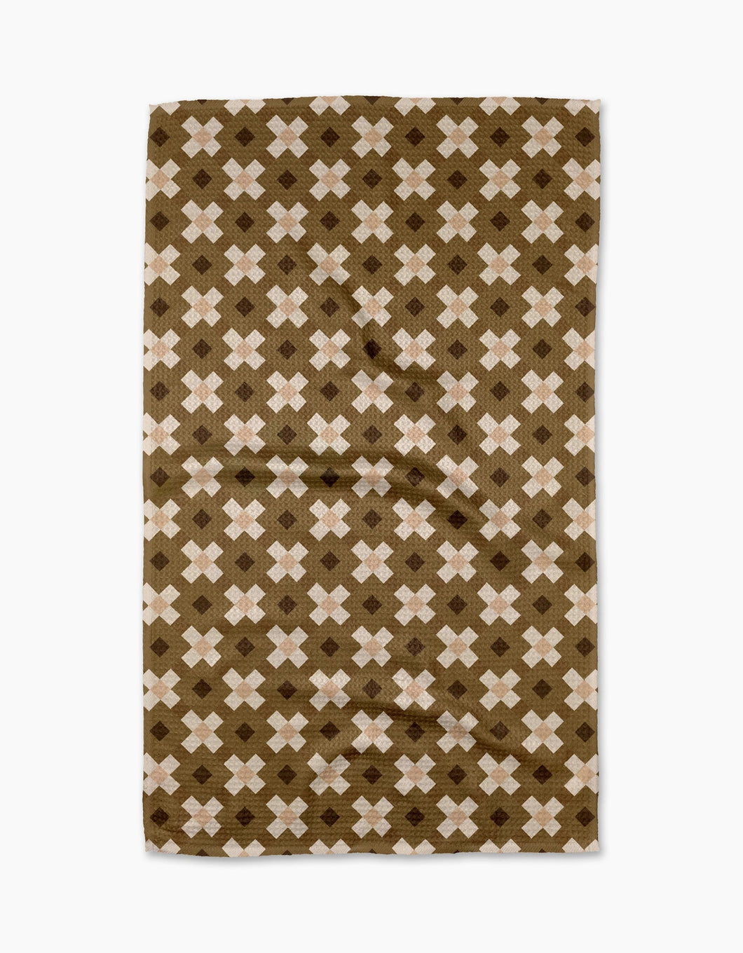 Geometry Kitchen Tea Towel: Olive Geo