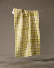 Load image into Gallery viewer, Geometry Kitchen Tea Towel: Orchard Plaid Green
