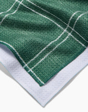 Load image into Gallery viewer, Geometry Kitchen Tea Towel: Pine Forest Plaid
