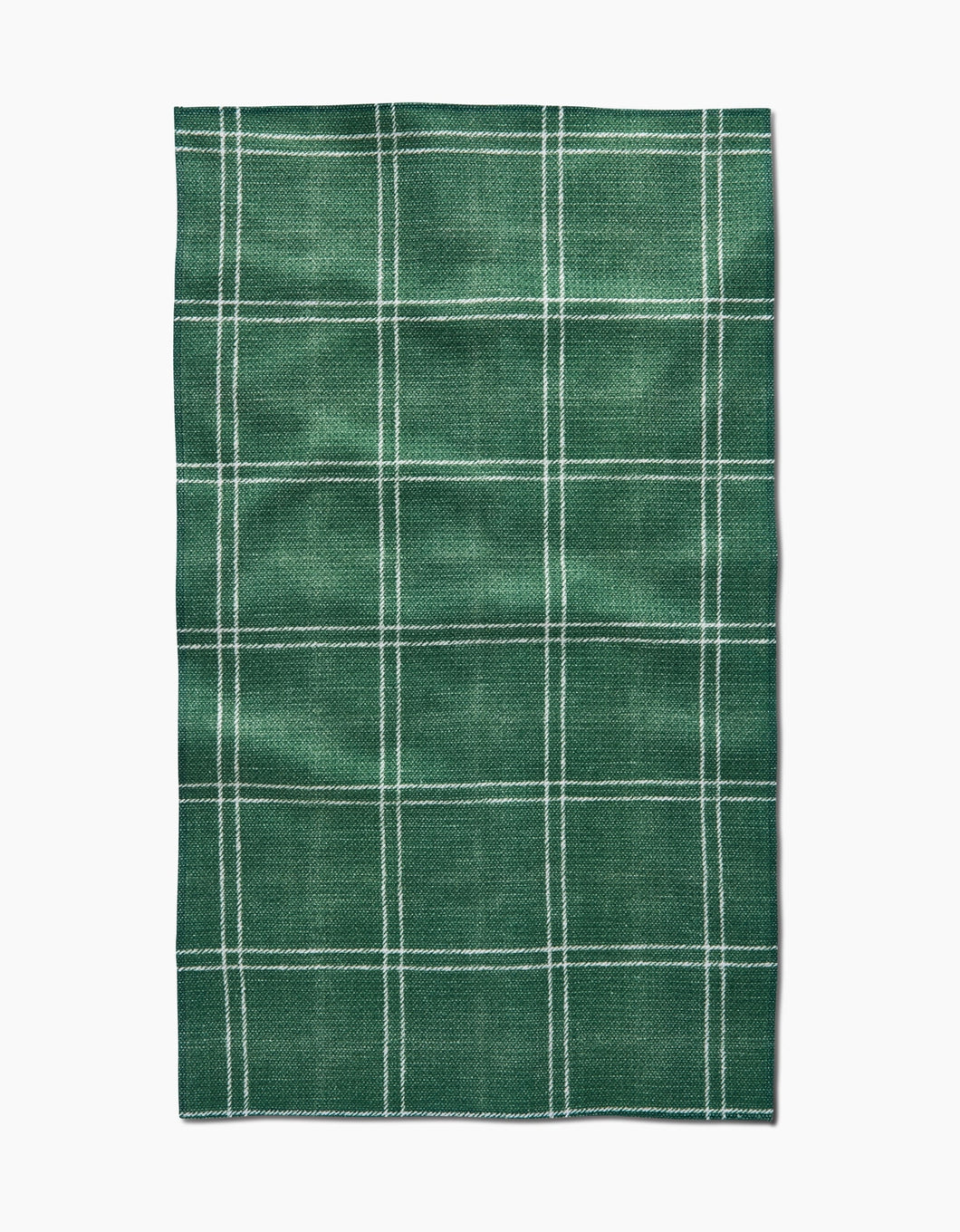 Geometry Kitchen Tea Towel: Pine Forest Plaid