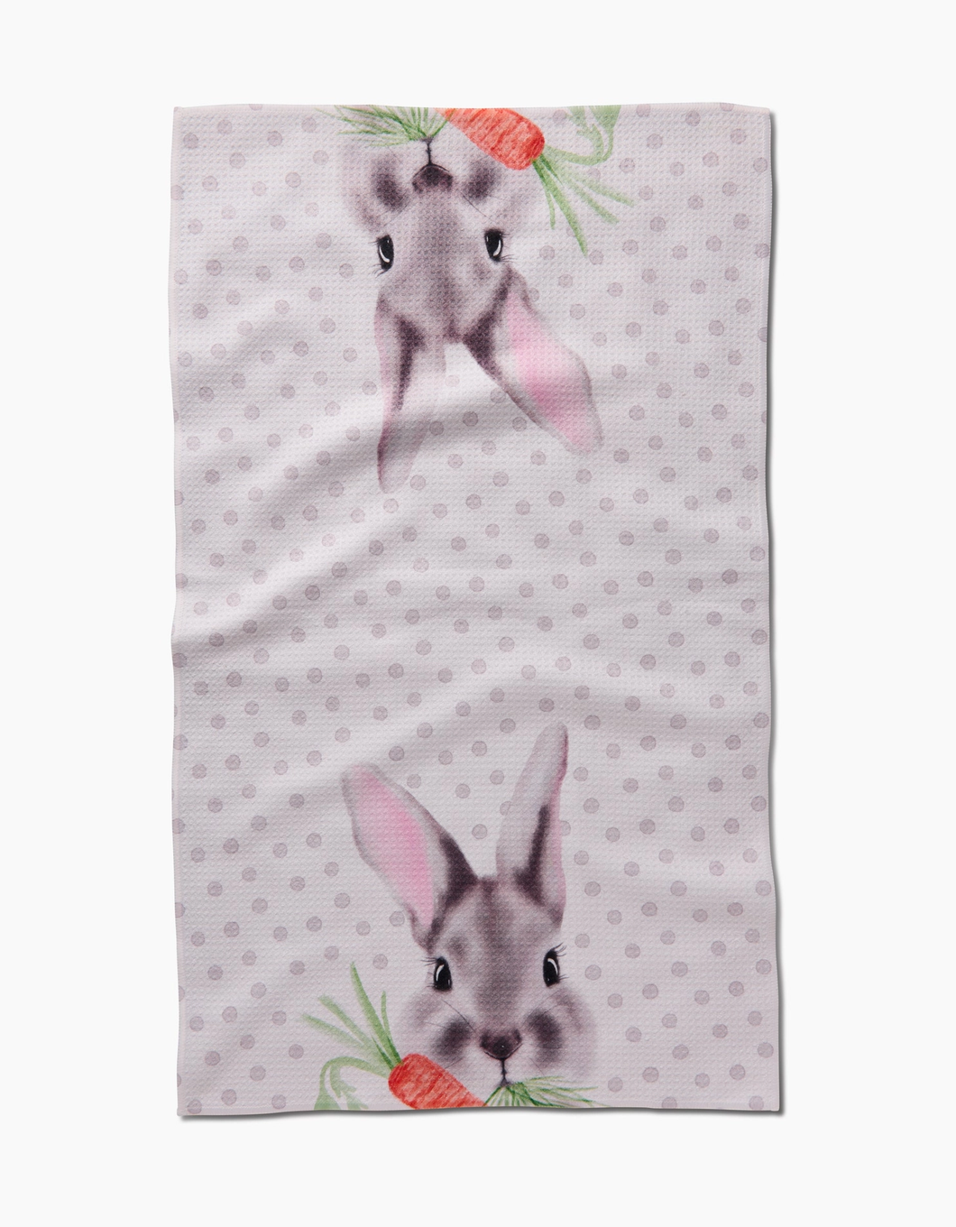 Geometry Kitchen Tea Towel: Polka Dot Bunny