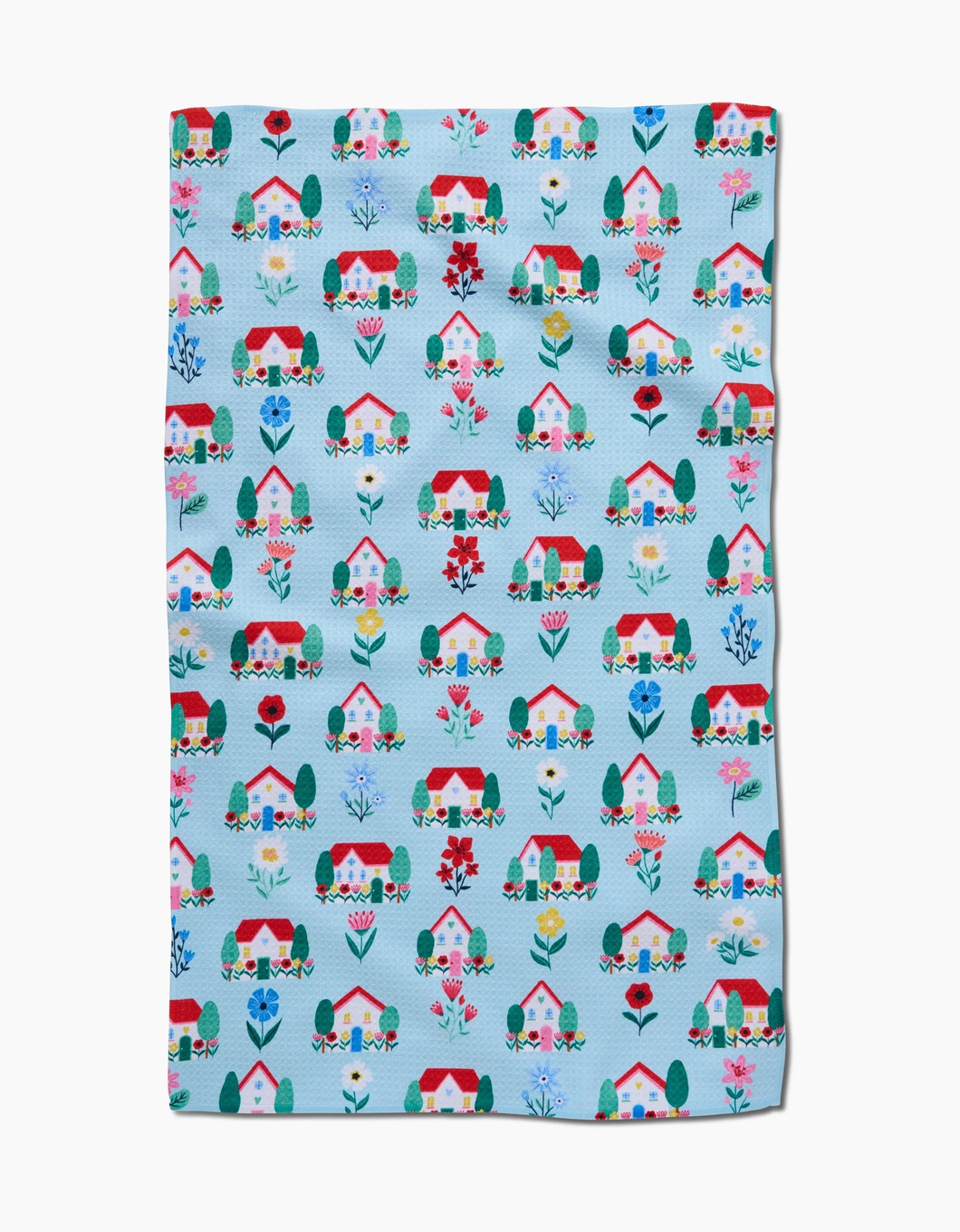 Geometry Kitchen Tea Towel: Spring Houses