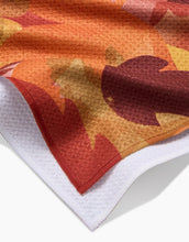 Load image into Gallery viewer, Geometry Kitchen Tea Towel: Watercolor Fallen Leaves
