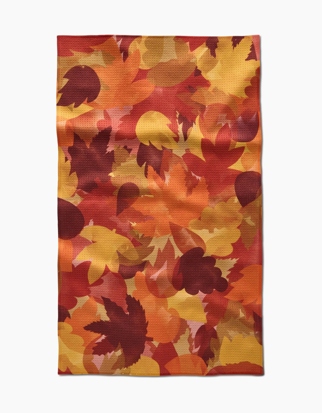 Geometry Kitchen Tea Towel: Watercolor Fallen Leaves