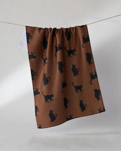 Load image into Gallery viewer, Geometry Kitchen Tea Towel: Witch's Cat
