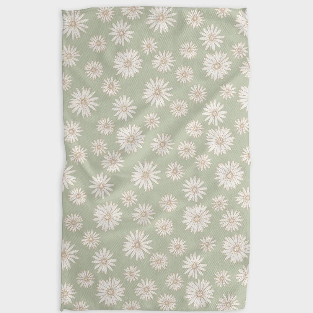Geometry Kitchen Tea Towel: Daisy Days Neutral