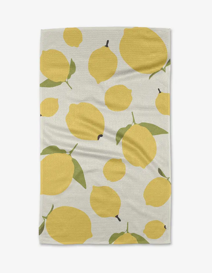 Geometry Kitchen Tea Towel: Sunny Lemons