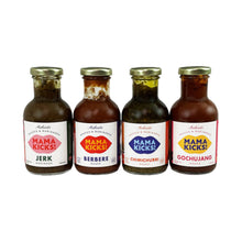 Load image into Gallery viewer, Mama Kicks! Sauces 9 oz. glass bottle
